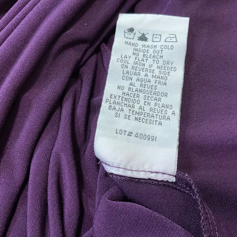 R & M Richards Plus 14 Formal PROM GALA EVENT Purple, empire waist  halter Dress - Picture 11 of 16